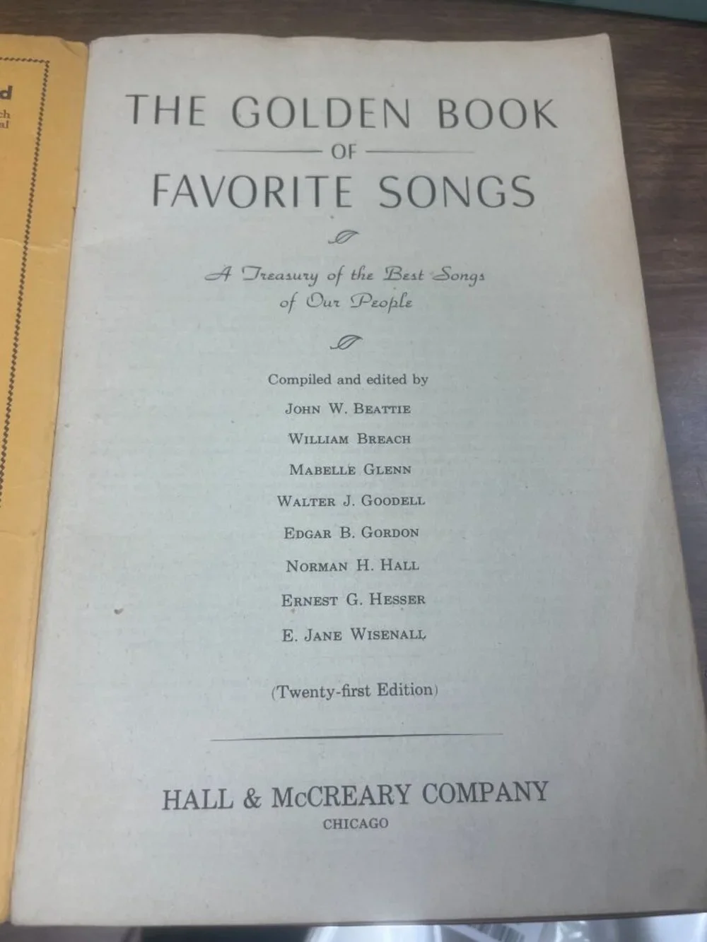The Golden Book Of Favorite Songs By Hall & McCreary Company Vintage Sheet Music